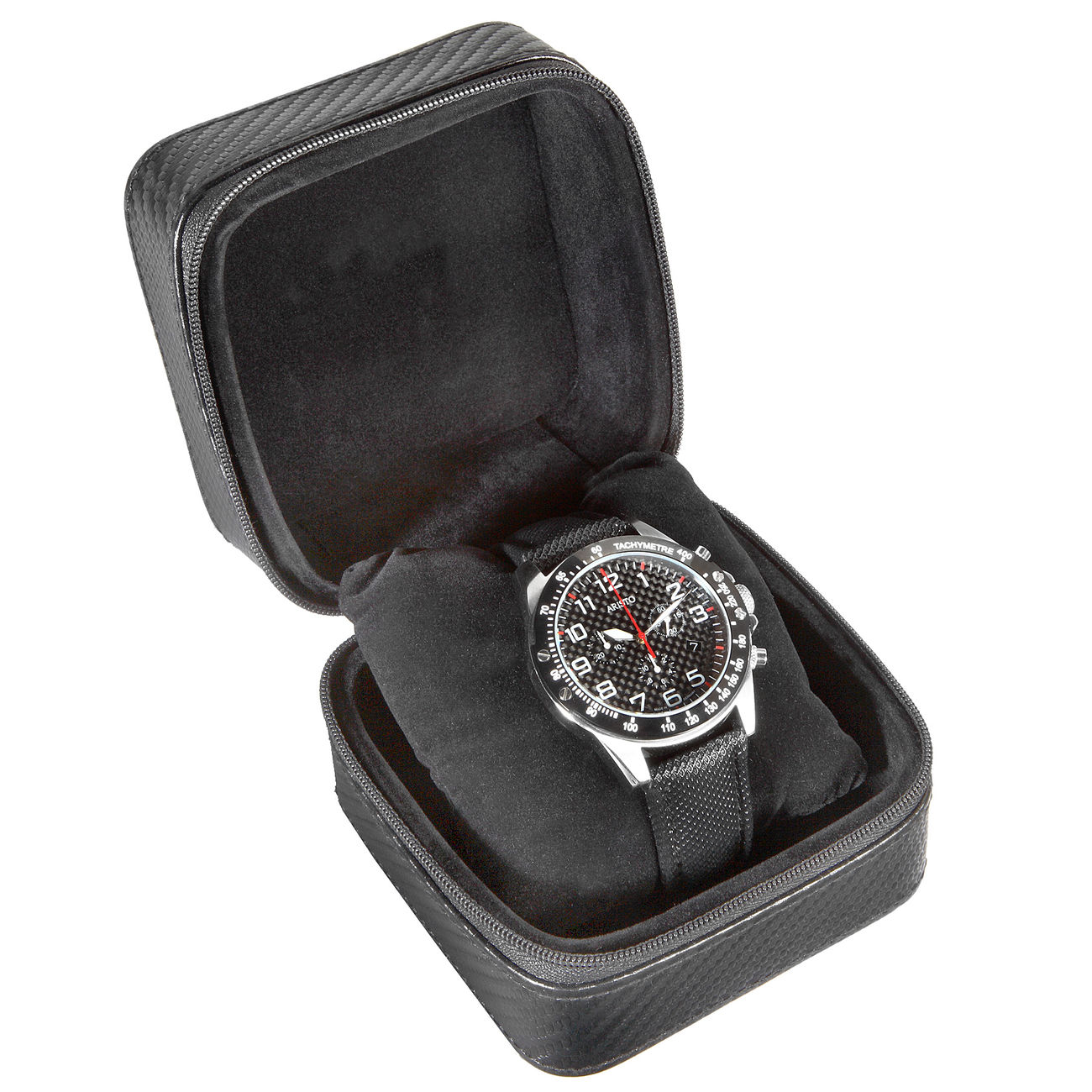 Aristo Armbanduhr Carbon Chrono Edelstahl Trophy Neoprenband Bild 1