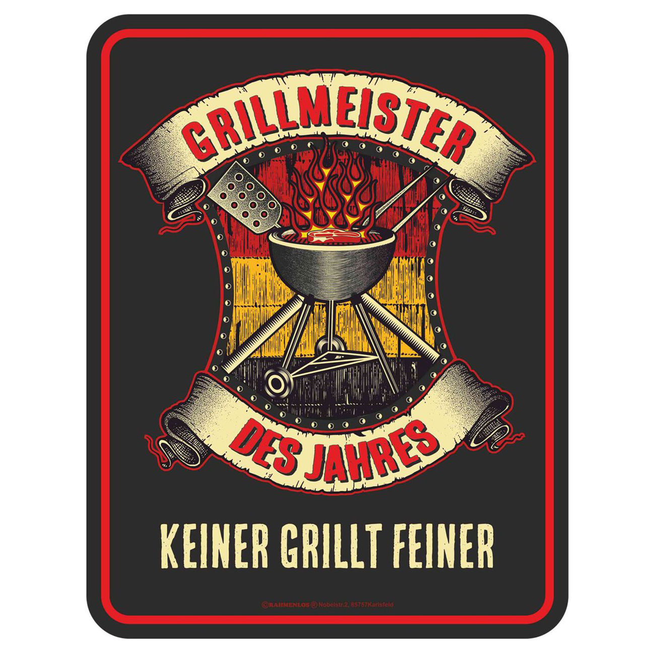Blechschild Grillmeister des Jahres