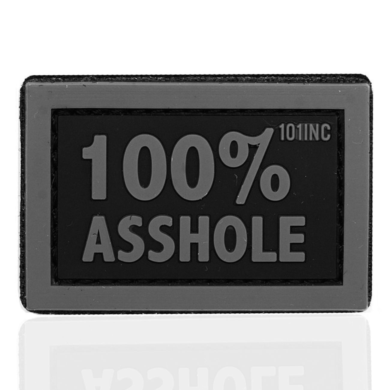 101 INC 3D Rubber Patch mit Klettflche 100% Asshole grau/schwarz