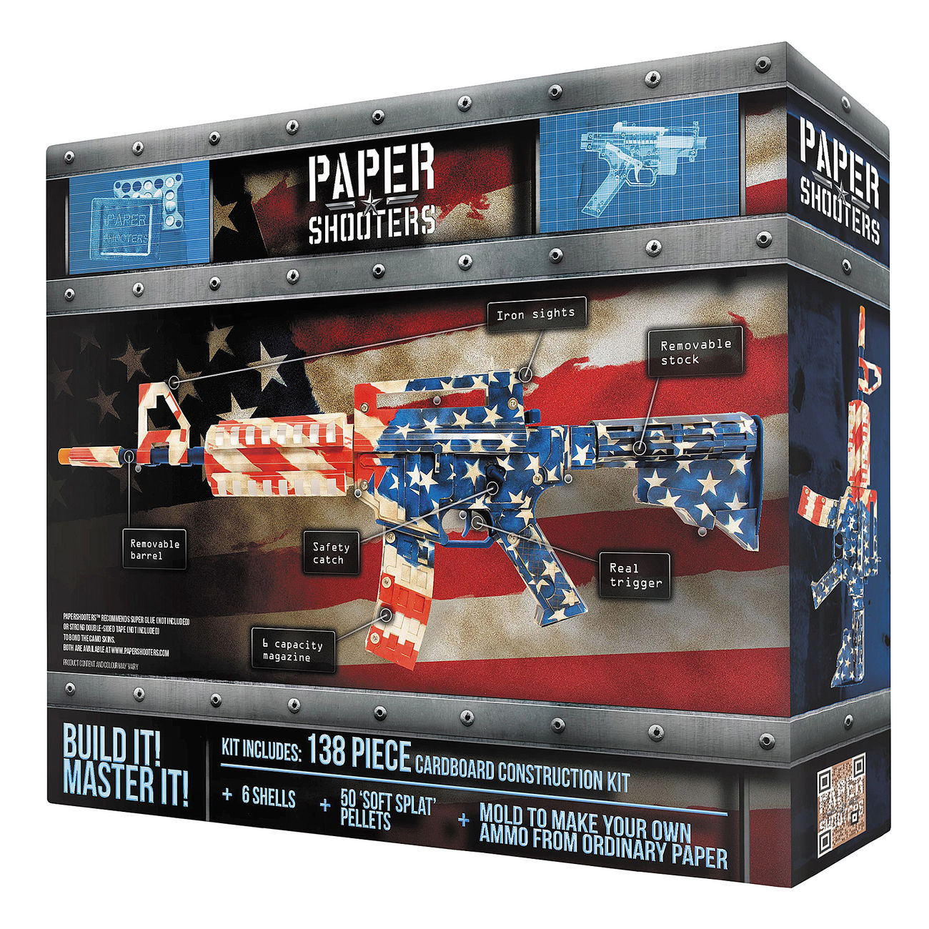 PAPER SHOOTERS Bausatz Tactician Patriot Spielzeug Gewehr Basteln NEU 