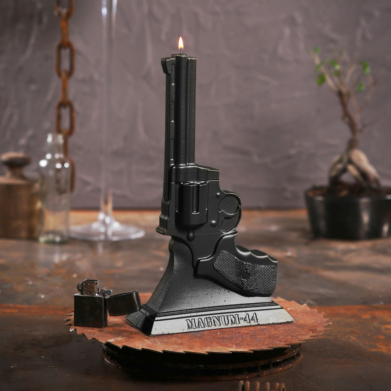 3D-Kerze Magnum schwarz Bild 1