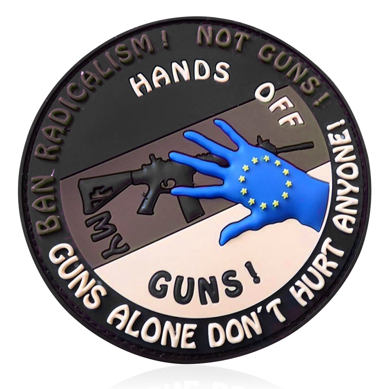 JTG 3D Rubber Patch Hands off my Gun desert