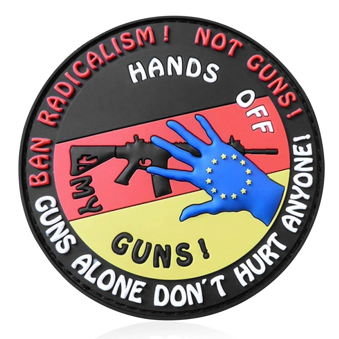 JTG 3D Rubber Patch Hands off my Gun fullcolor