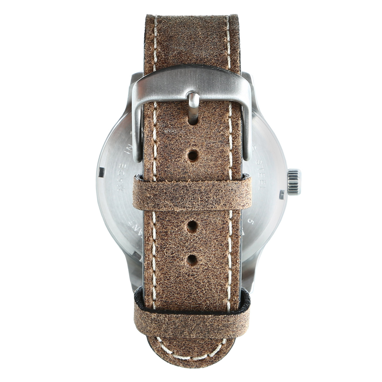 Messerschmitt Fliegeruhr ME42-ALU-L Aluminiumoptik Lederband Bild 1