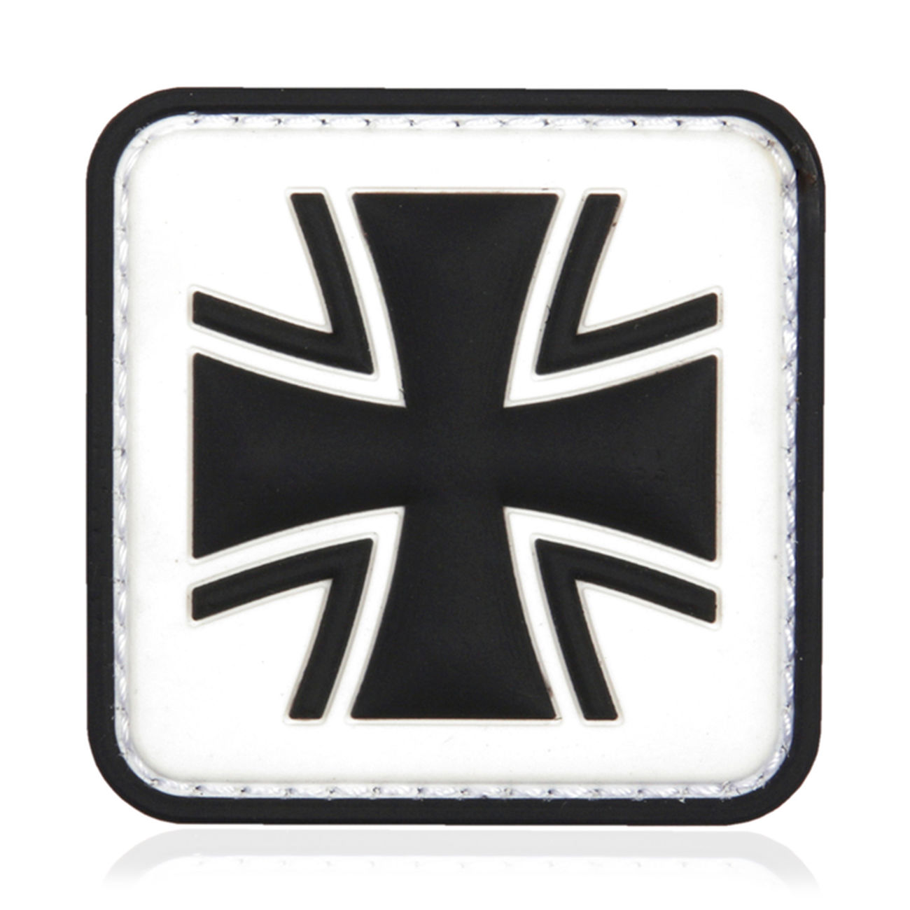 3D Rubber Patch mit Klettflche Eisernes Kreuz wei/schwarz