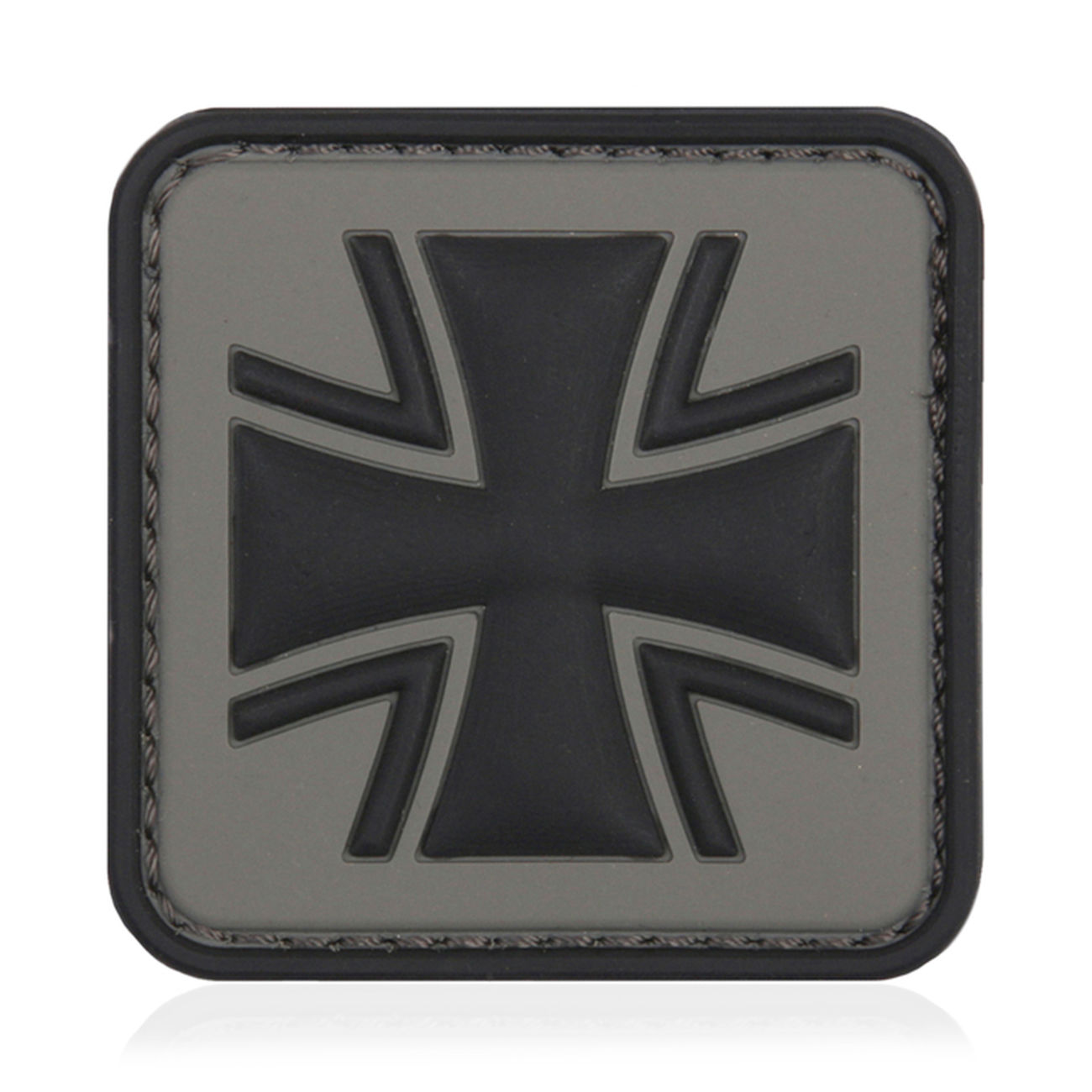 3D Rubber Patch Eisernes Kreuz grau