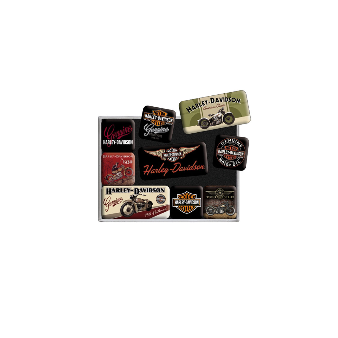 Harley Davidson Magnet Set Harley Davidson Bikes 9 teilig