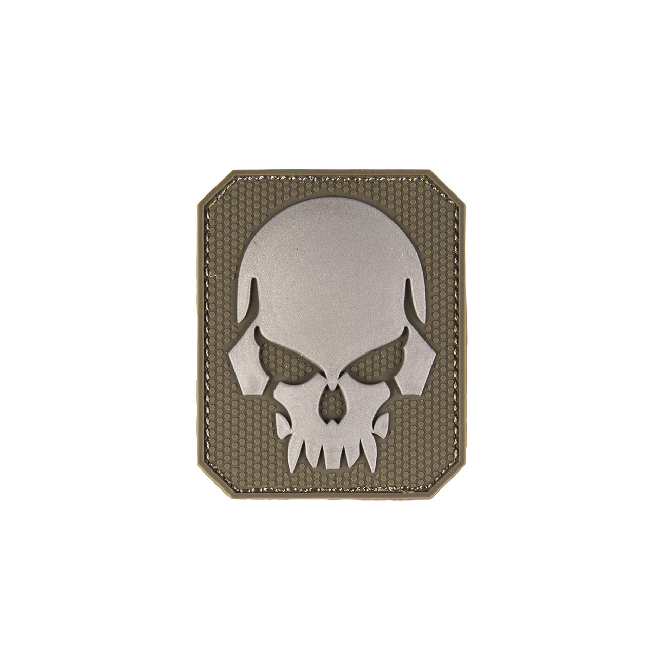 3D Rubber Patch Skull oliv