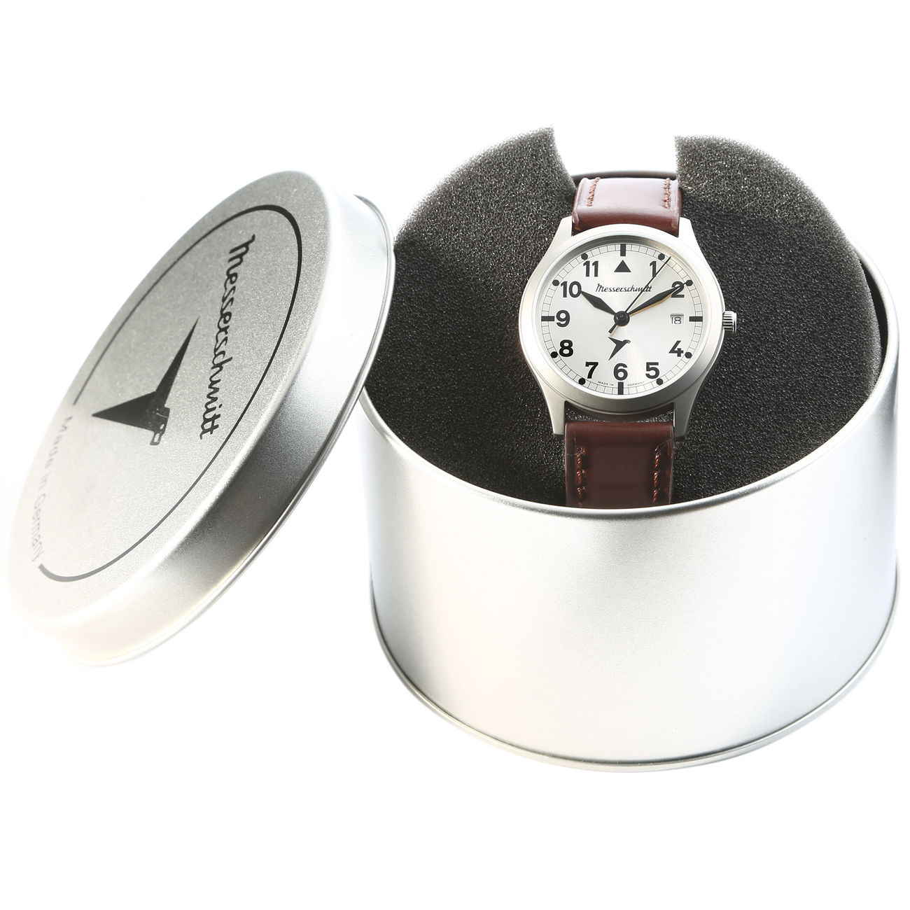 Messerschmitt Fliegeruhr ME-381B mit Lederarmband Bild 1
