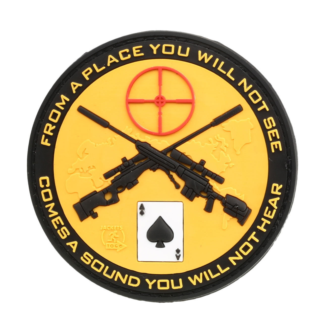 JTG 3D Rubber Patch mit Klettflche Sniper orange/schwarz