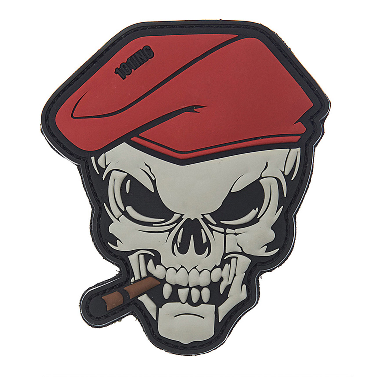 101 INC 3D Rubber Patch mit Klettflche Skull Zigarre fullcolor