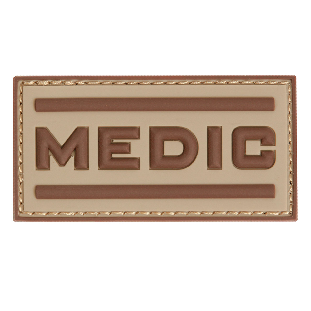 3D Rubber Patch mit Klettflche Medic desert