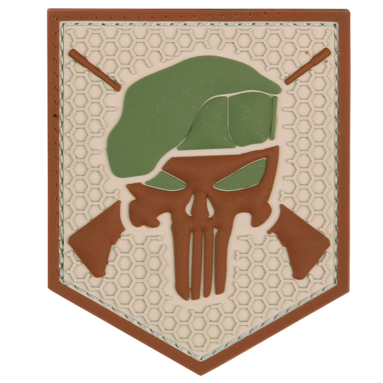 3D Rubber Patch mit Klettflche Commando Punisher multicam