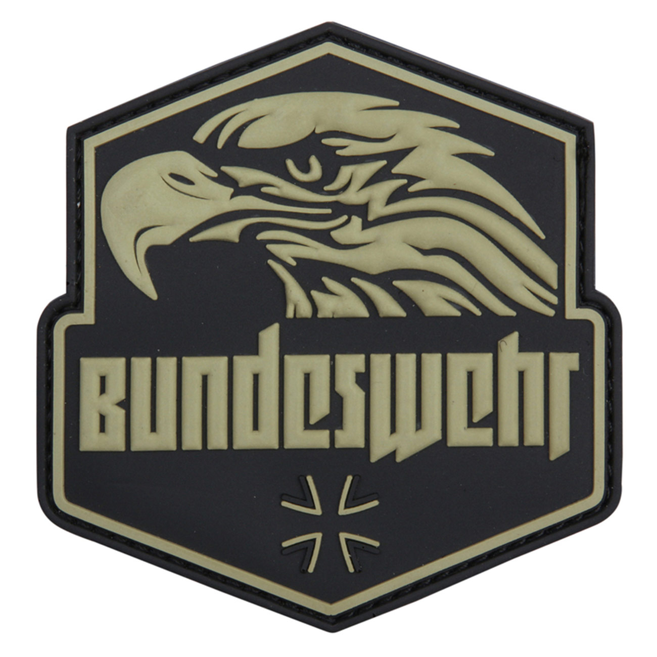 3D Rubber Patch mit Klettflche Bundeswehr schwarz/oliv