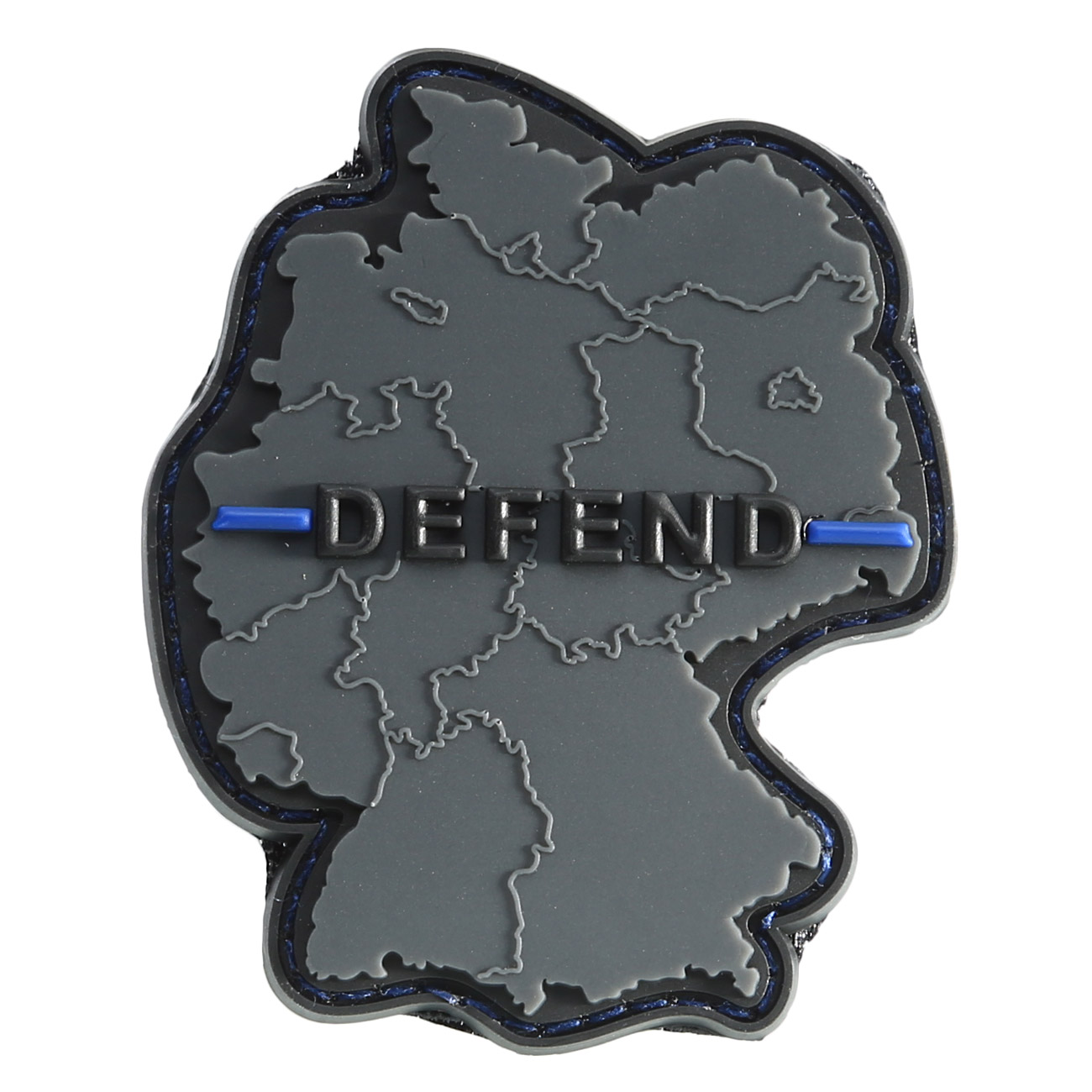 JTG 3D Rubber Patch mit Klettflche Defend Germany grau/blau