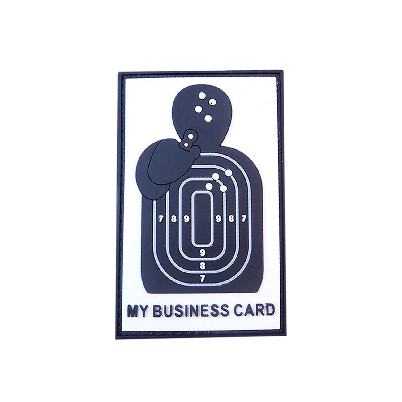 JTG 3D Rubber Patch mit Klettflche Business Card schwarz/wei
