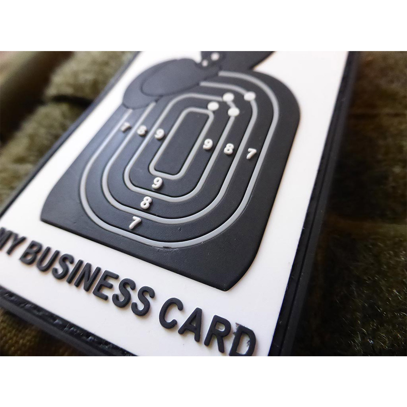 JTG 3D Rubber Patch mit Klettflche Business Card schwarz/wei Bild 6
