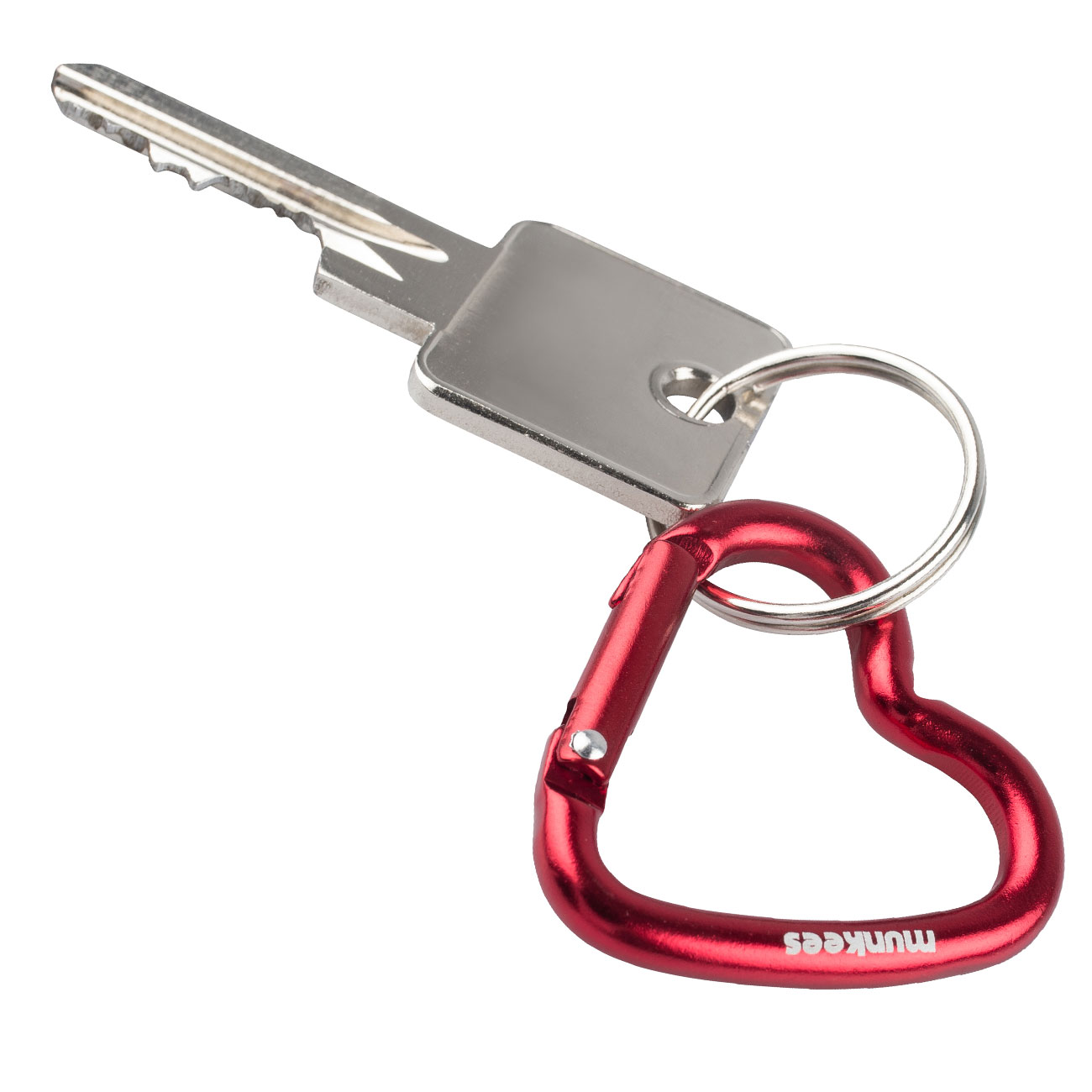 Munkees Schlsselanhnger Mini Herz Karabiner 2er Set rot Bild 1