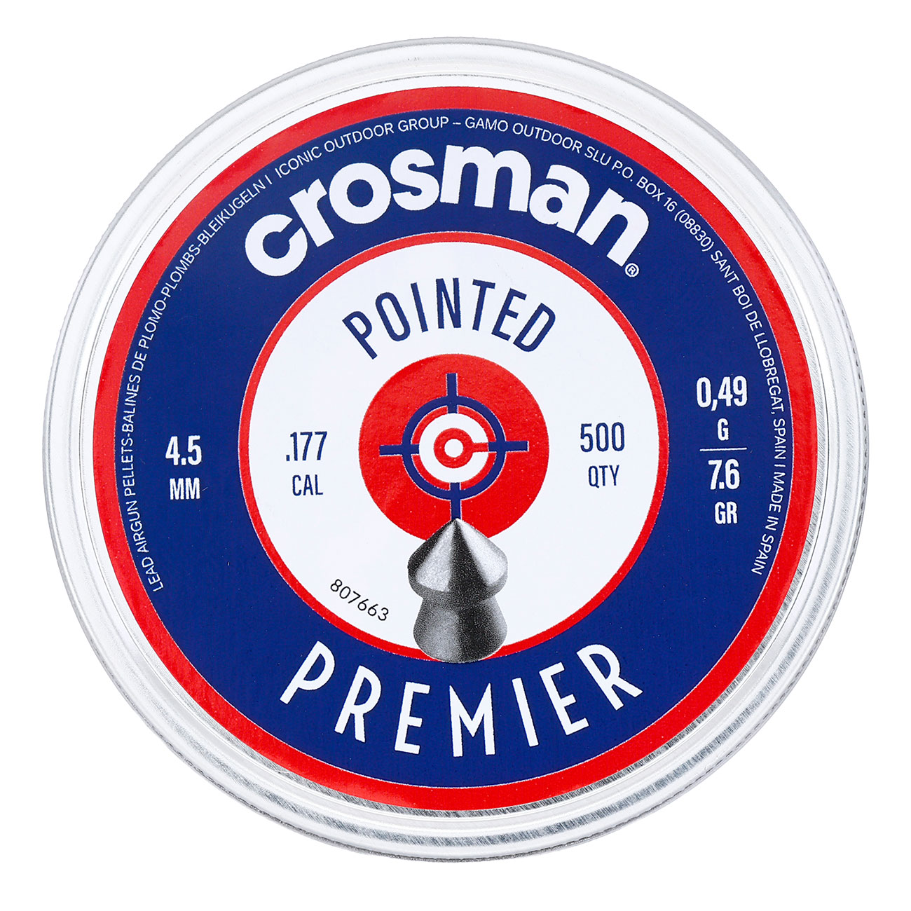 Crosman Pointed Spitzkopf Diabolos Kal. 4,5mm 0,49g 500er Dose Bild 3