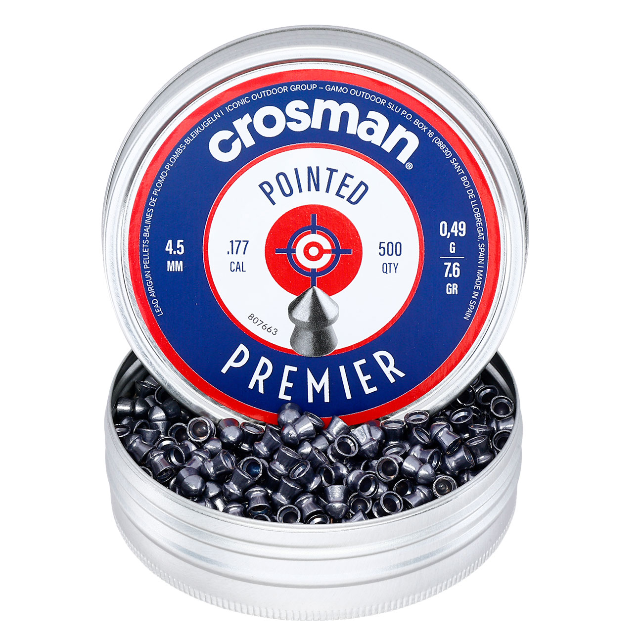 Crosman Pointed Spitzkopf Diabolos Kal. 4,5mm 0,49g 500er Dose Bild 4