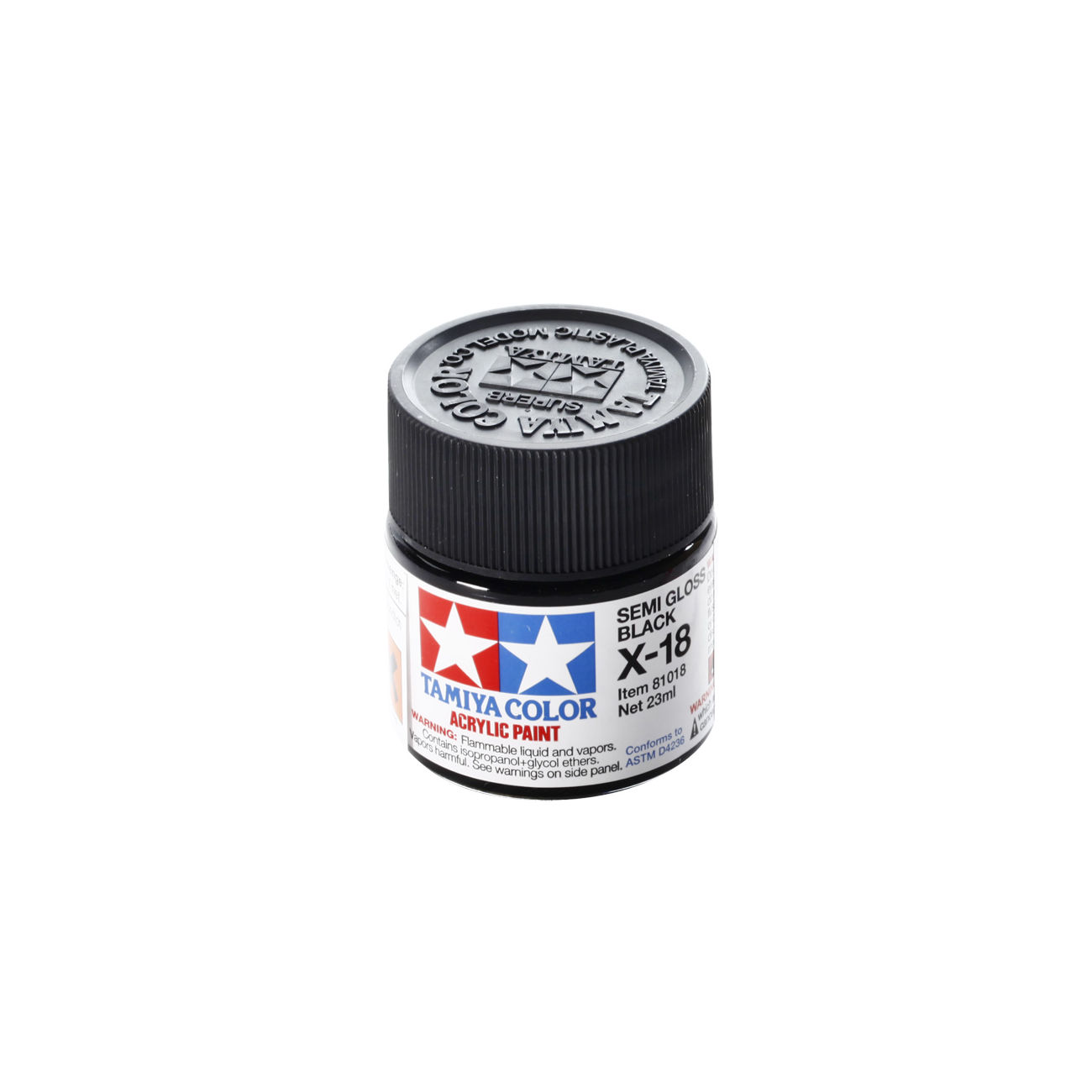 Tamiya X-18 Schwarz seidenmatt Acryl-Harz Farbe 23ml - Kotte & Zeller