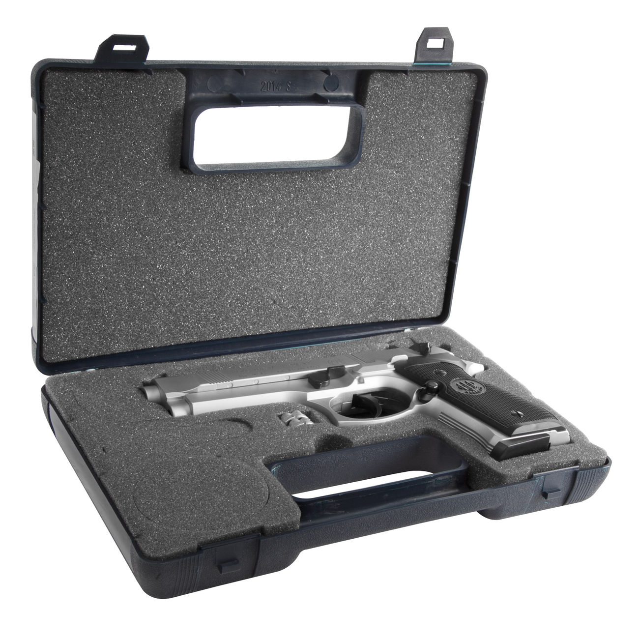 Beretta M92 FS CO2 Pistole 4,5mm (.177) Diabolo vernickelt mit Kunststoffgriffschalen Bild 4