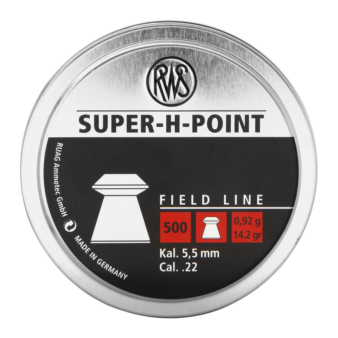 RWS Flachkopf-Diabolos Super-H-Point Hohlspitze 5,5mm 500 Stck Bild 1