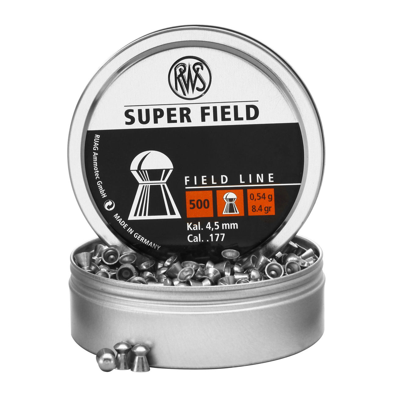 RWS Rundkopf-Diabolos Super Field 4,5mm 500 Stck