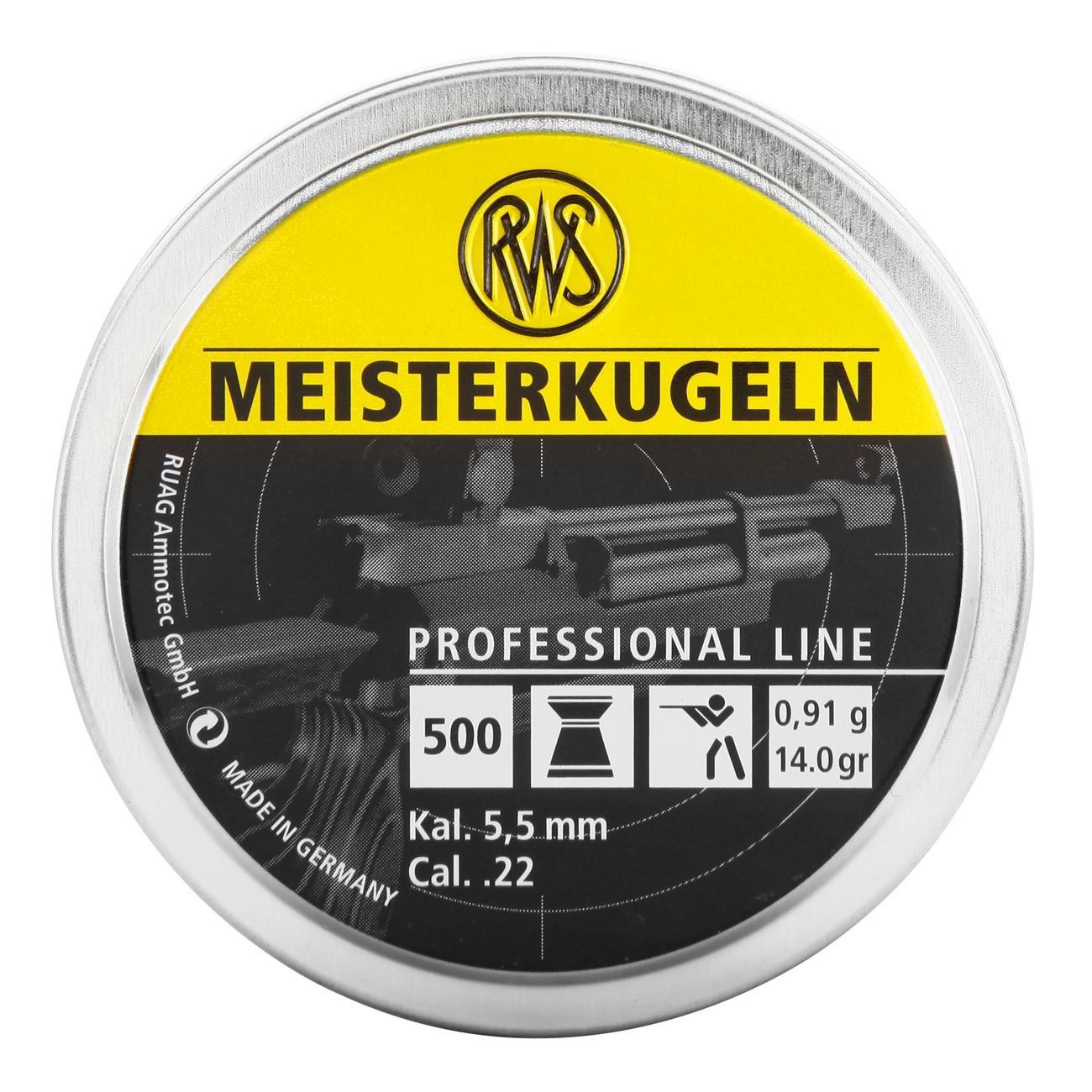 RWS Meisterkugeln Flachkopf-Diabolos 5,5mm 500 Stck Bild 3