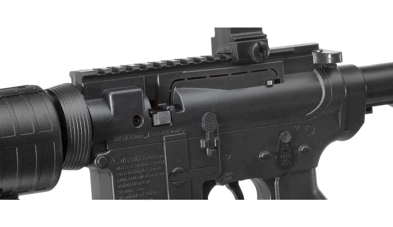 Crosman M4-177 Luftgewehr Dual Kal. 4,5mm Diabolo + Rundkugeln BBs schwarz Bild 1