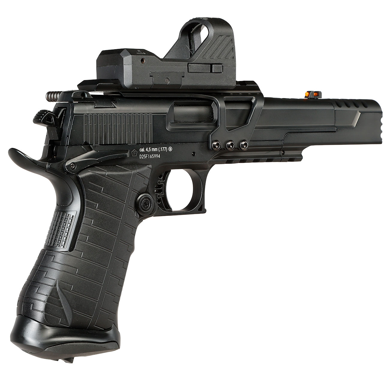 Umarex Race Gun CO2 Luftpistole 4,5mm BB Blowback schwarz mit Leuchtpunktvisier Bild 6