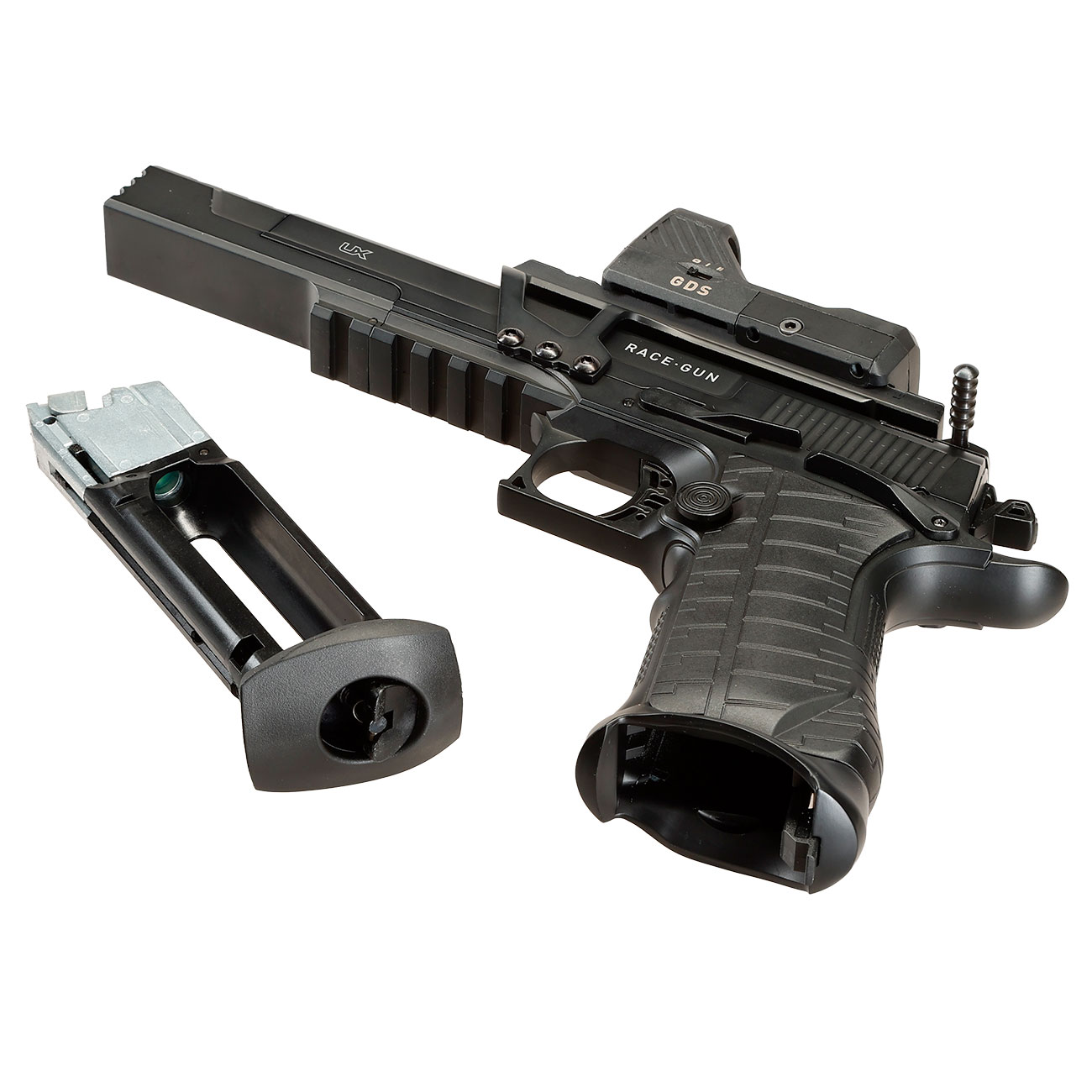 Umarex Race Gun CO2 Luftpistole 4,5mm BB Blowback schwarz mit Leuchtpunktvisier Bild 7