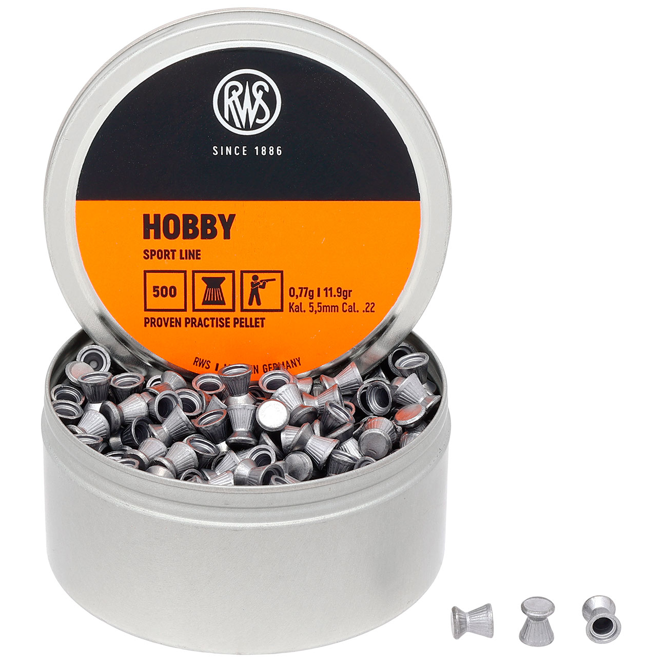 RWS Flachkopf-Diabolos Hobby 5,5mm 500 Stck