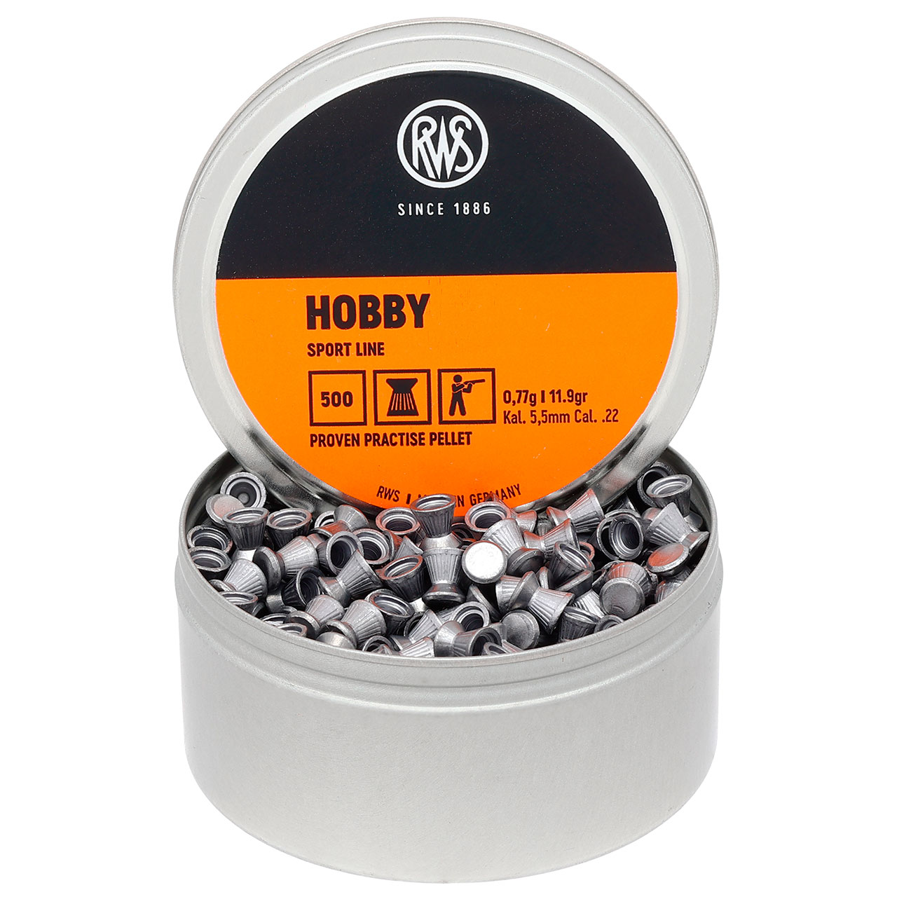 RWS Flachkopf-Diabolos Hobby 5,5mm 500 Stck Bild 3