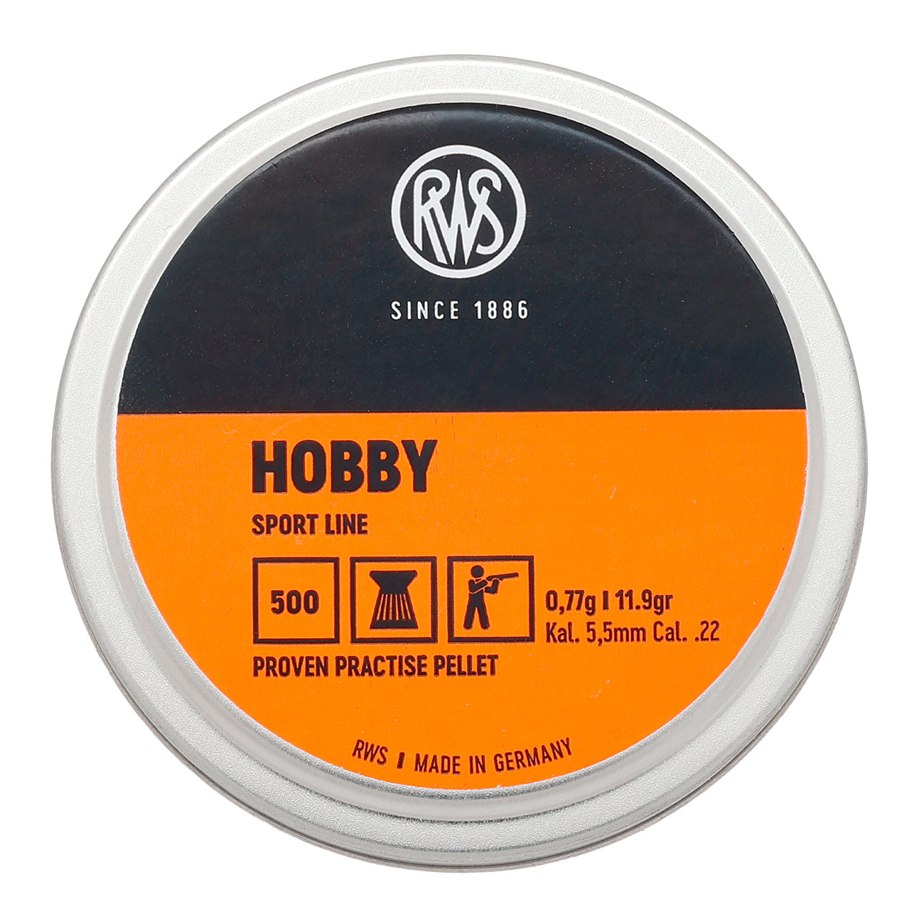 RWS Flachkopf-Diabolos Hobby 5,5mm 500 Stck Bild 4