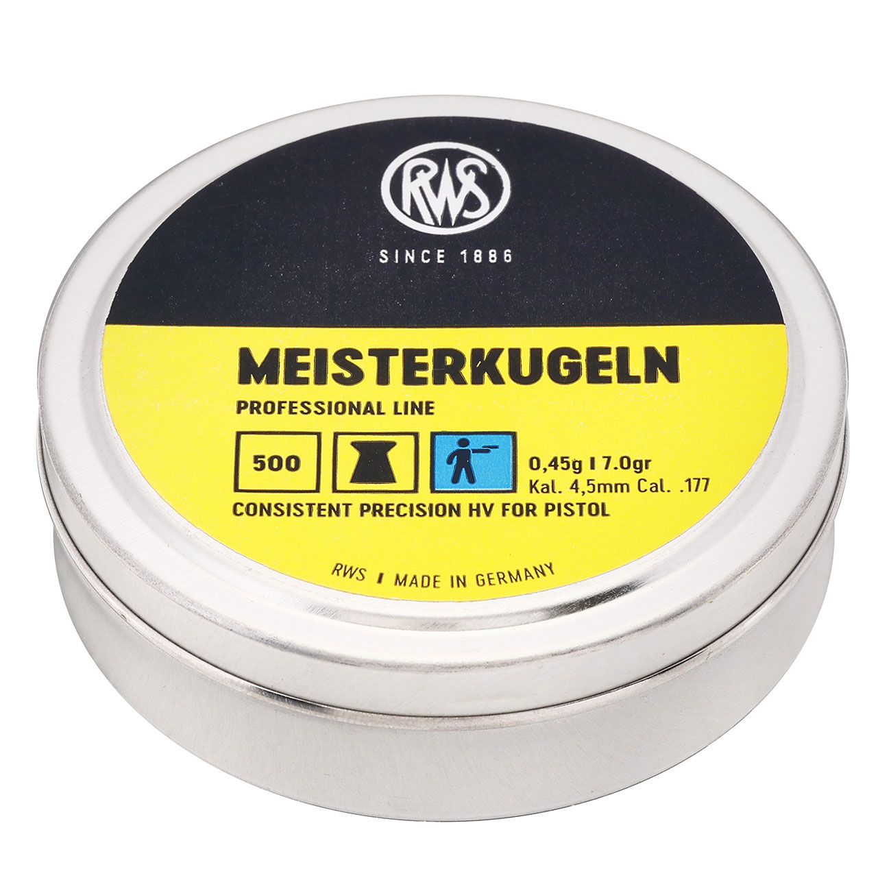 RWS Meisterkugeln Flachkopf-Diabolos 0,45 g 4,5mm 500 Stck Bild 1