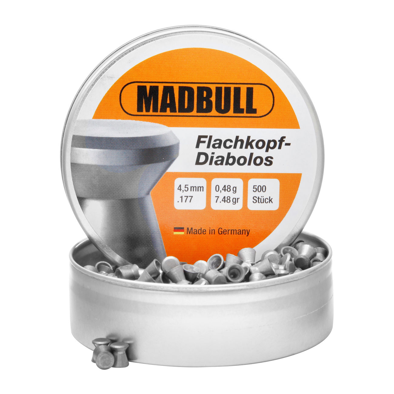 Madbull Flachkopf-Diabolos 4,5mm 500 Stück