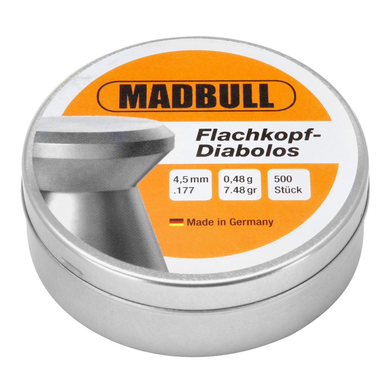 Madbull Flachkopf-Diabolos 4,5mm 500 Stck Bild 1