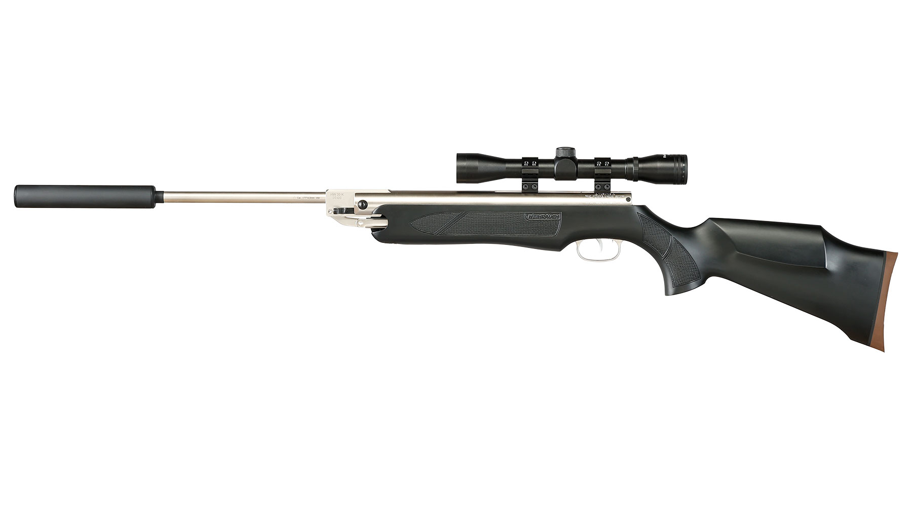 Weihrauch HW 35K Black Silence Luftgewehr inkl. Zielfernrohr Schalld�mpfer Kal. 4,5mm Diabolo