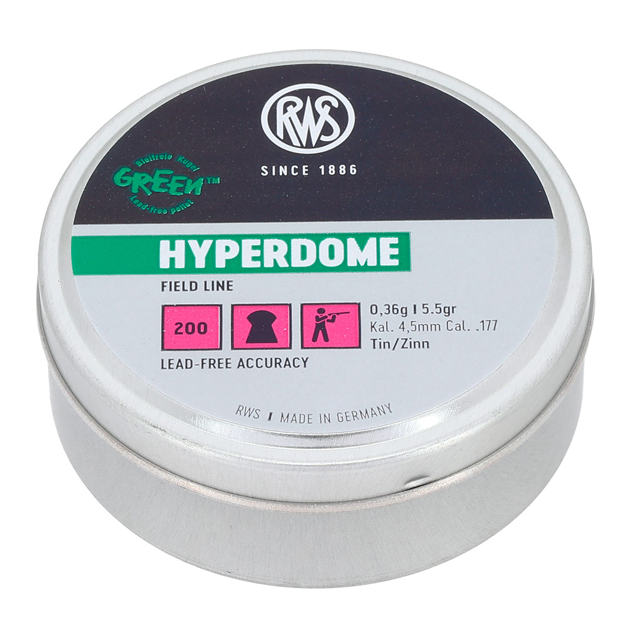 RWS Rundkopf-Diabolos Hyperdome 0,36g, 4,5mm 200 Stck Bild 1