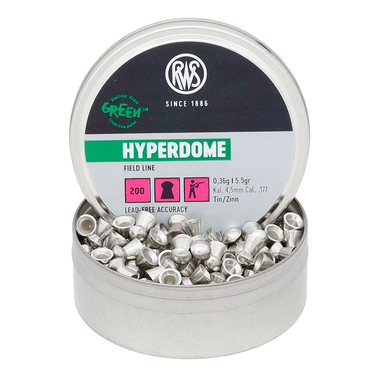 RWS Rundkopf-Diabolos Hyperdome 0,36g, 4,5mm 200 Stck Bild 3
