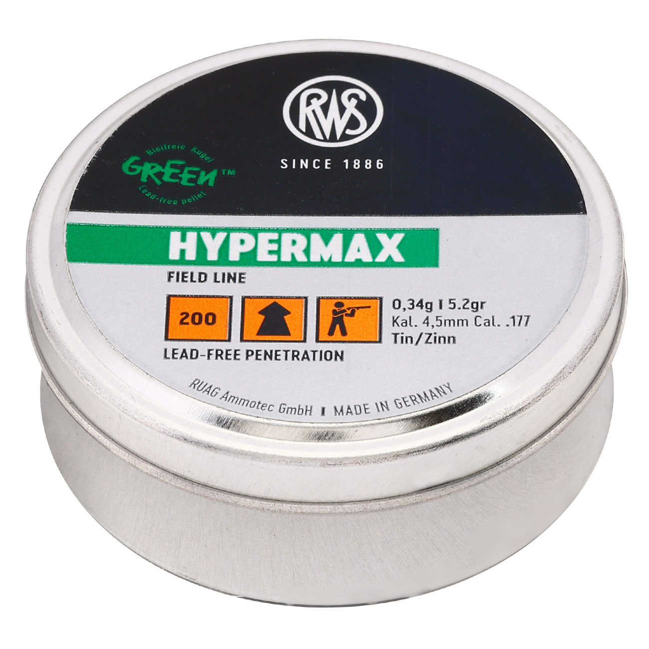 RWS Spitzkopf-Diabolos Hypermax 4,5mm 200 Stck Bild 1