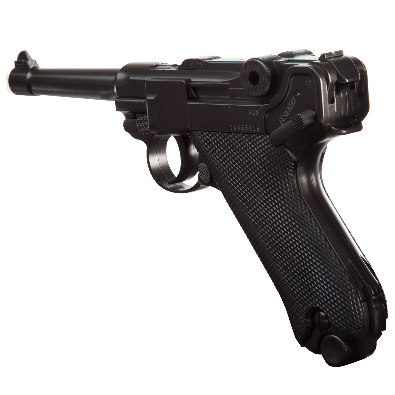 Legends P08 CO2 Pistole Kal. 4,5mm Stahl BB brniert Vollmetall Bild 1