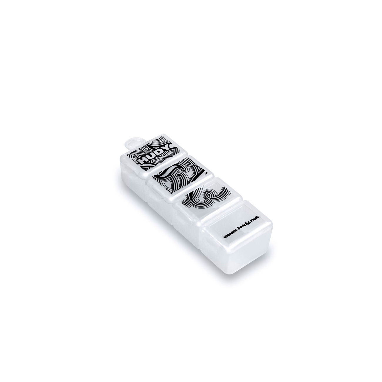 Hudy Hardware Kleinteilebox Mini - 4 Fcher - 88 x 30 x 23 mm 298016