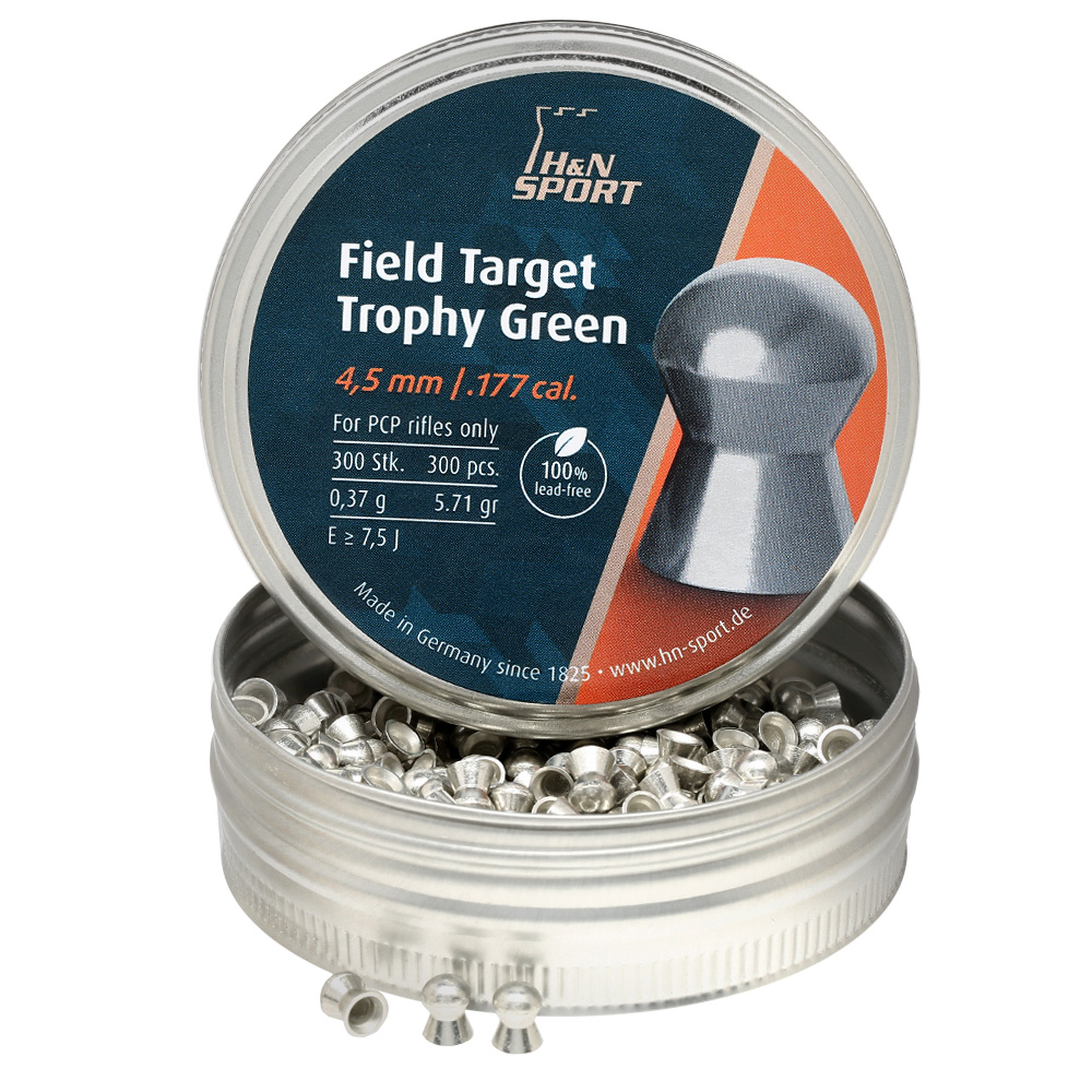 H&N Rundkopf-Diabolos Field Target Trophy Green 4,5mm 300 Stck