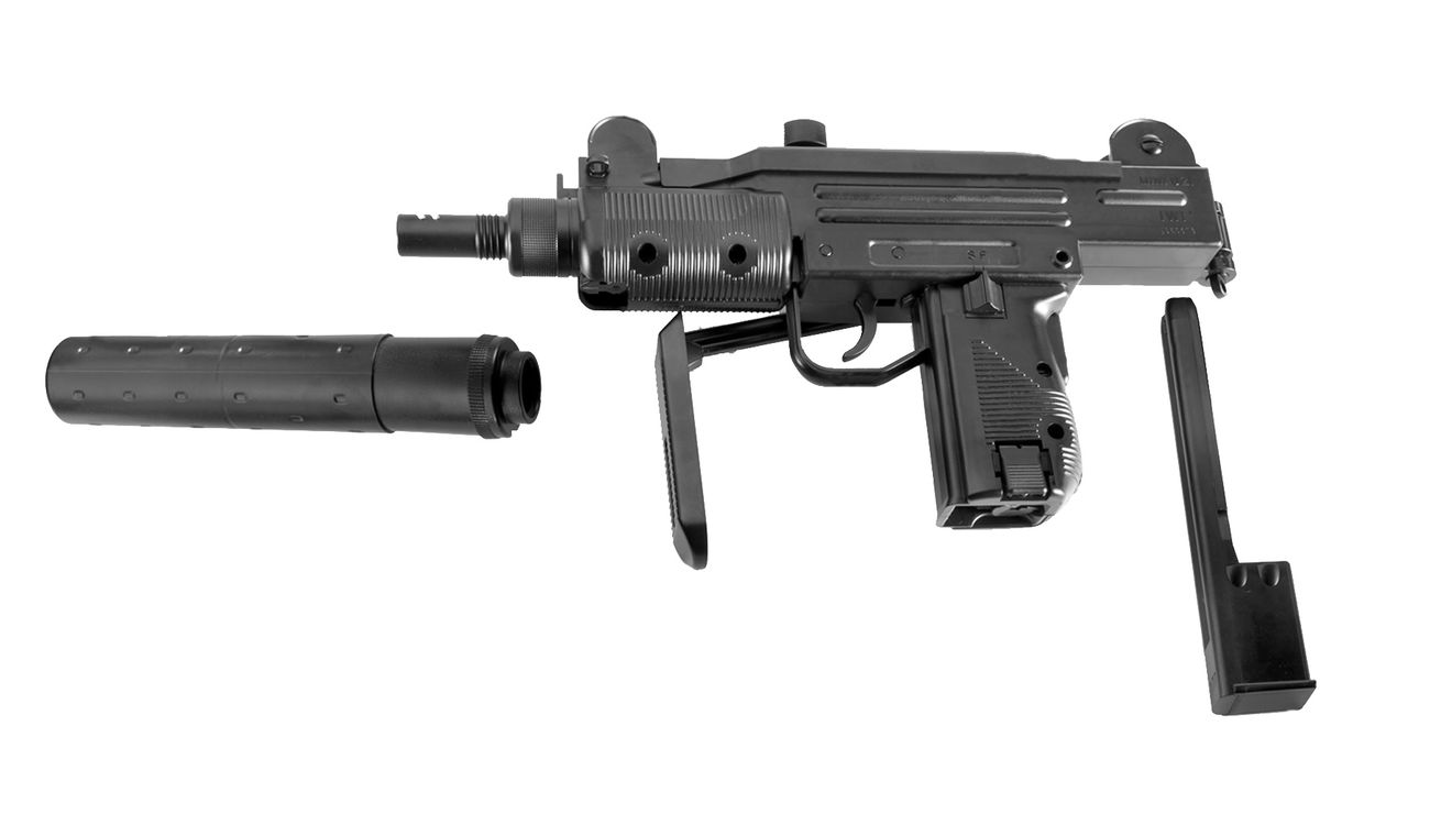 IWI Mini UZI CO2 Maschinenpistole 4,5 mm BB schwarz blowback Bild 1
