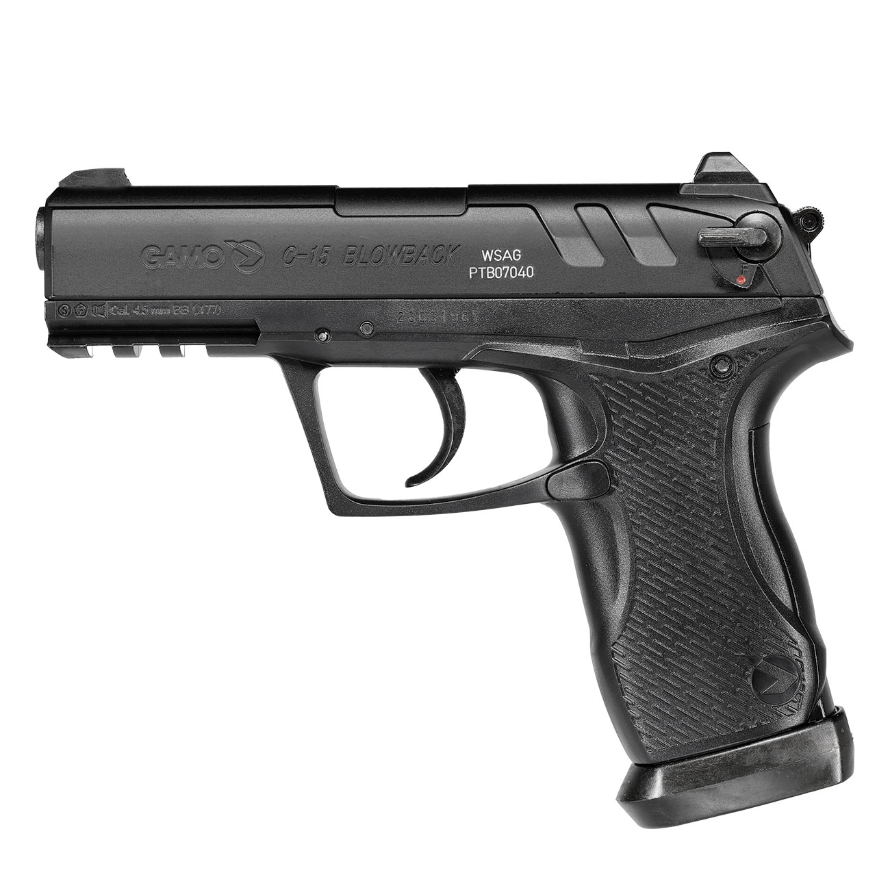 Gamo C15 CO2 Luftpistole Kal. 4,5mm BB Blowback schwarz