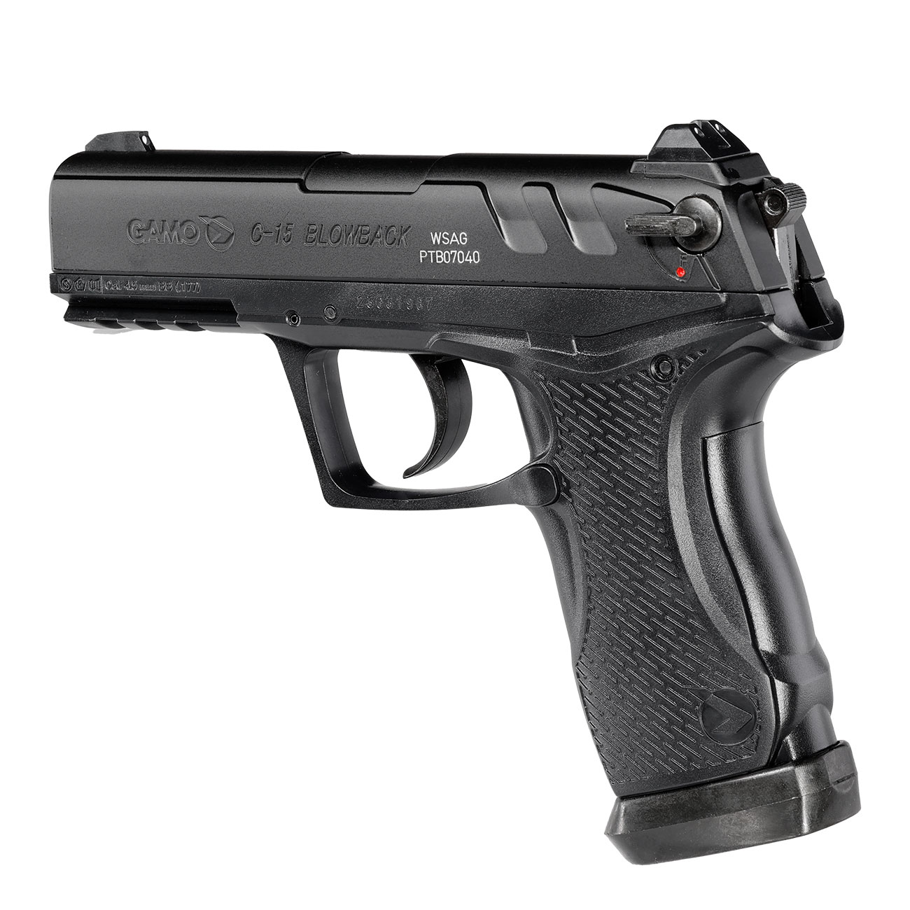 Gamo C15 CO2 Luftpistole Kal. 4,5mm BB Blowback schwarz Bild 2