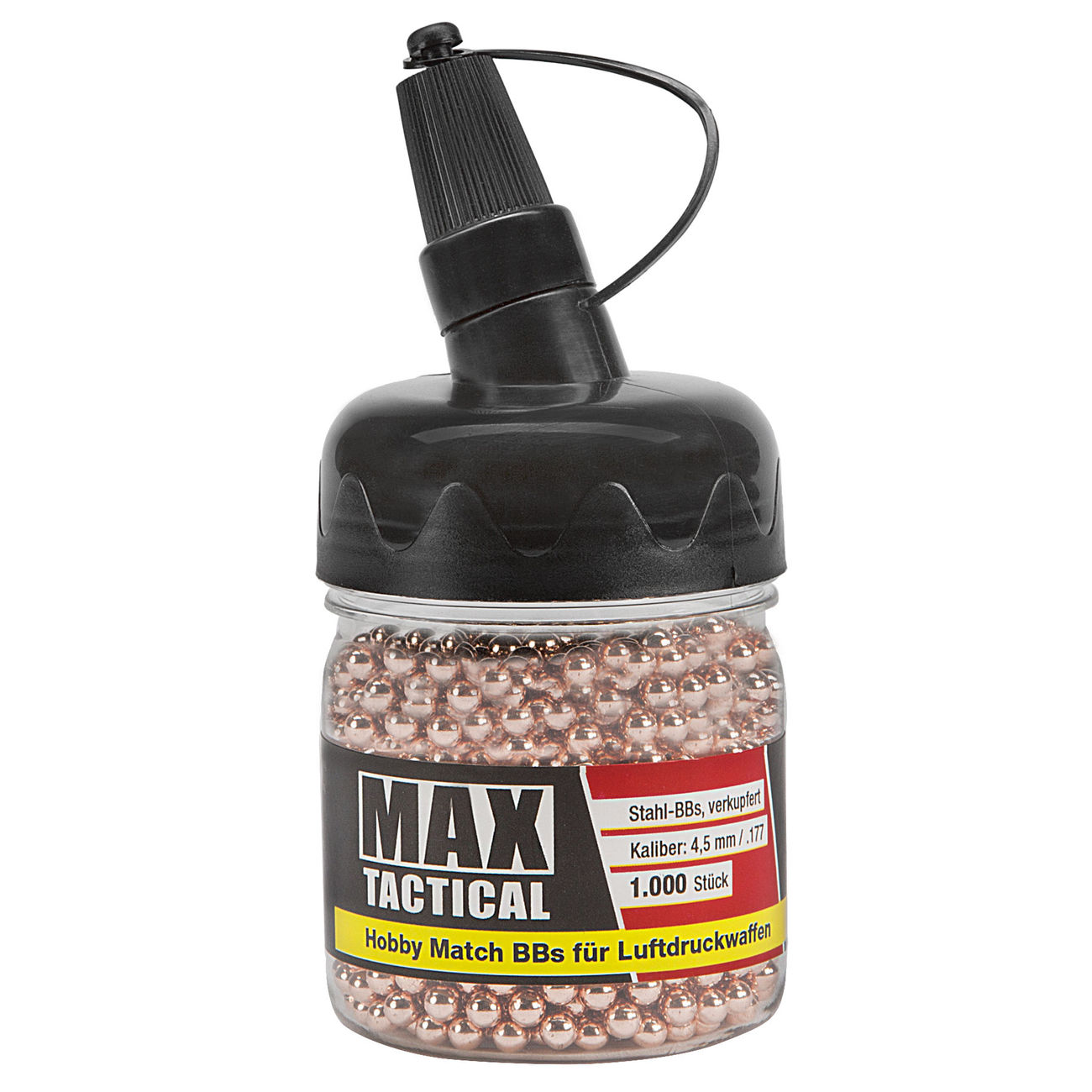 Max Tactical Stahl-BBs verkupfert Kal. 4,5mm fr Luftdruckwaffen 1000 Schuss