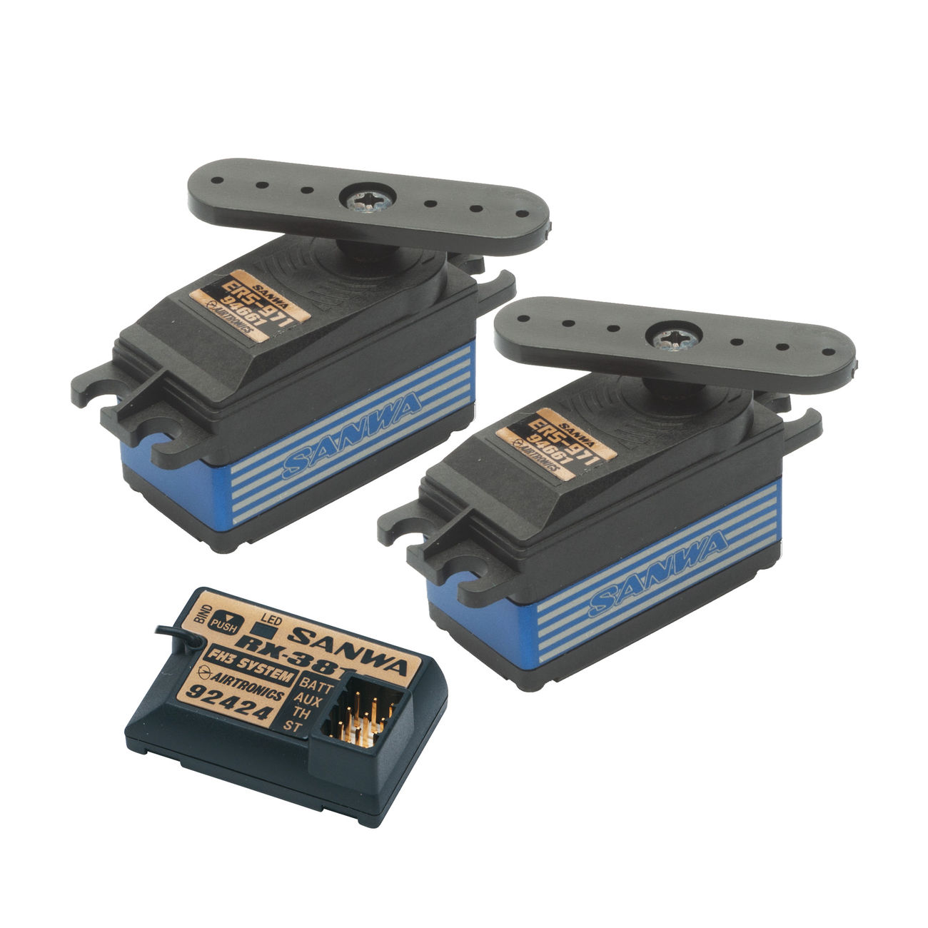 Sanwa Empfänger / Servo Nitro Spezial Set 2 (1xRX381 / 2xERS971